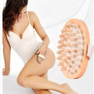 Soothing Body Massage Brush Wood Balloon Cushion Massager