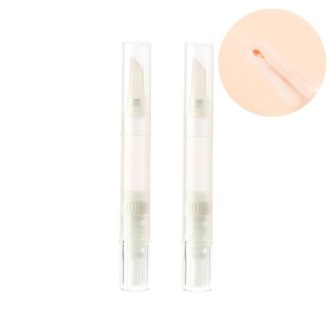 2pcs Liquid Foundation Small Sample Refilling Pen Travel Portable Rotary Vacuum Refilling Bottle, Specification: Silicone Type /