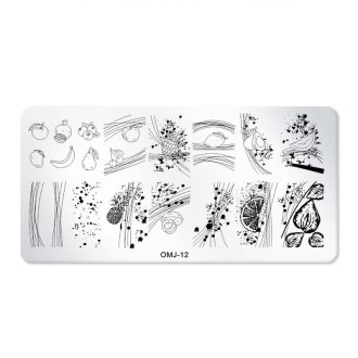 5 PCS Square Nail Art Print Template Nail Accessories(OMJ-12)