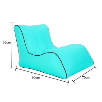 BB1803 Foldable Portable Inflatable Sofa Single Outdoor Inflatable Seat, Size: 90 x 70 x 65cm(Lake Green)