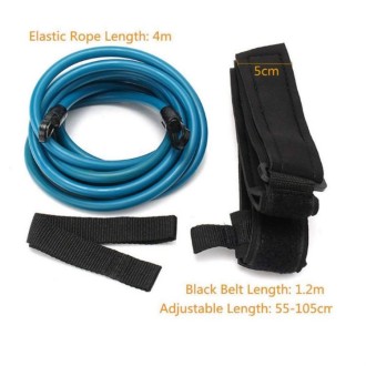 Swimming Resistance Strength Training Equipment Elastic Rope Swimming Equipment, Size:10 x 6 x 2m(Black)