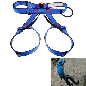 Climbing Harness Safe Seat Belt for Rock High Level Caving Climbing Adjustable Rappelling Equipment Half Body Guard Protect(Blue