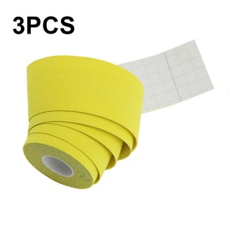 3 PCS Muscle Tape Physiotherapy Sports Tape Basketball Knee Bandage, Size: 5cm x 5m(Yellow)