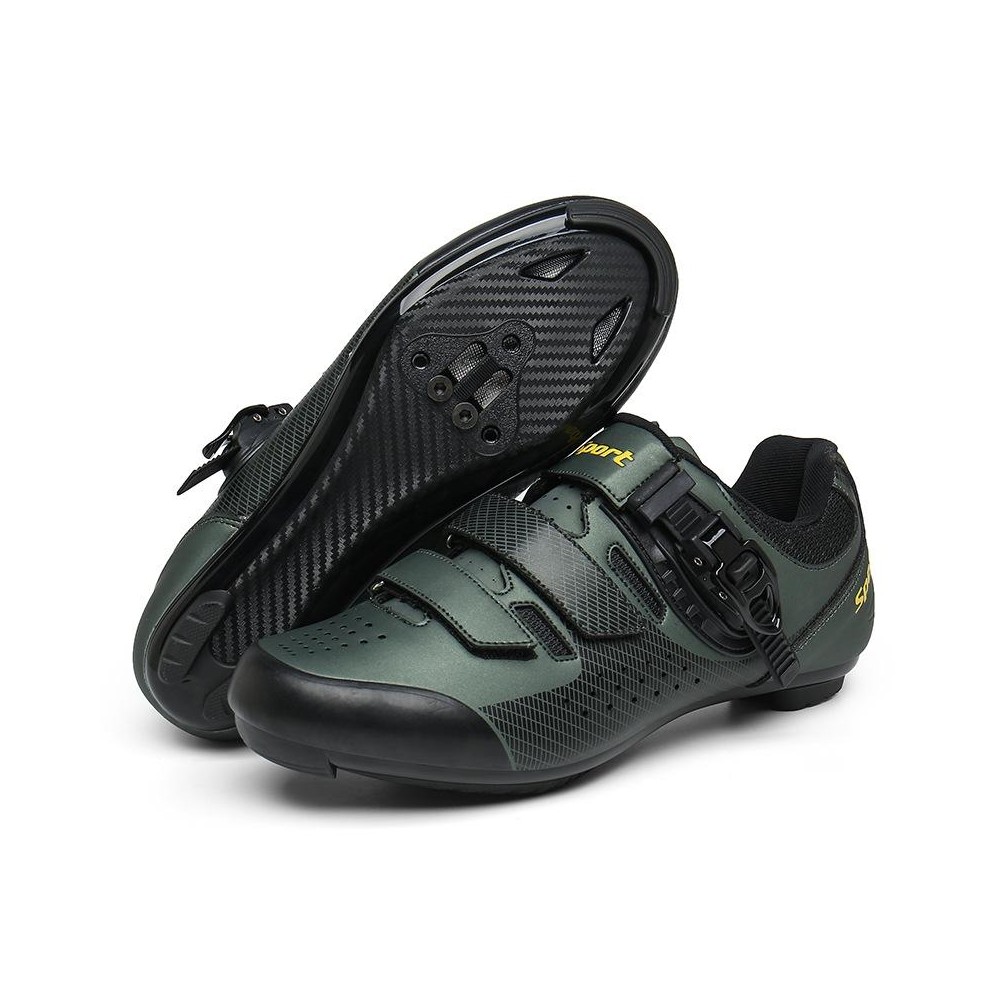 9909 Outdoor Bicycle Riding Hard-Soled Power-Assisted Shoes, Size: 48(Highway-Army Green)