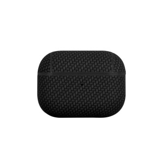 For AirPods Pro 2 Woven Skin Texture PC TWS Earphone Protective Case(Black)