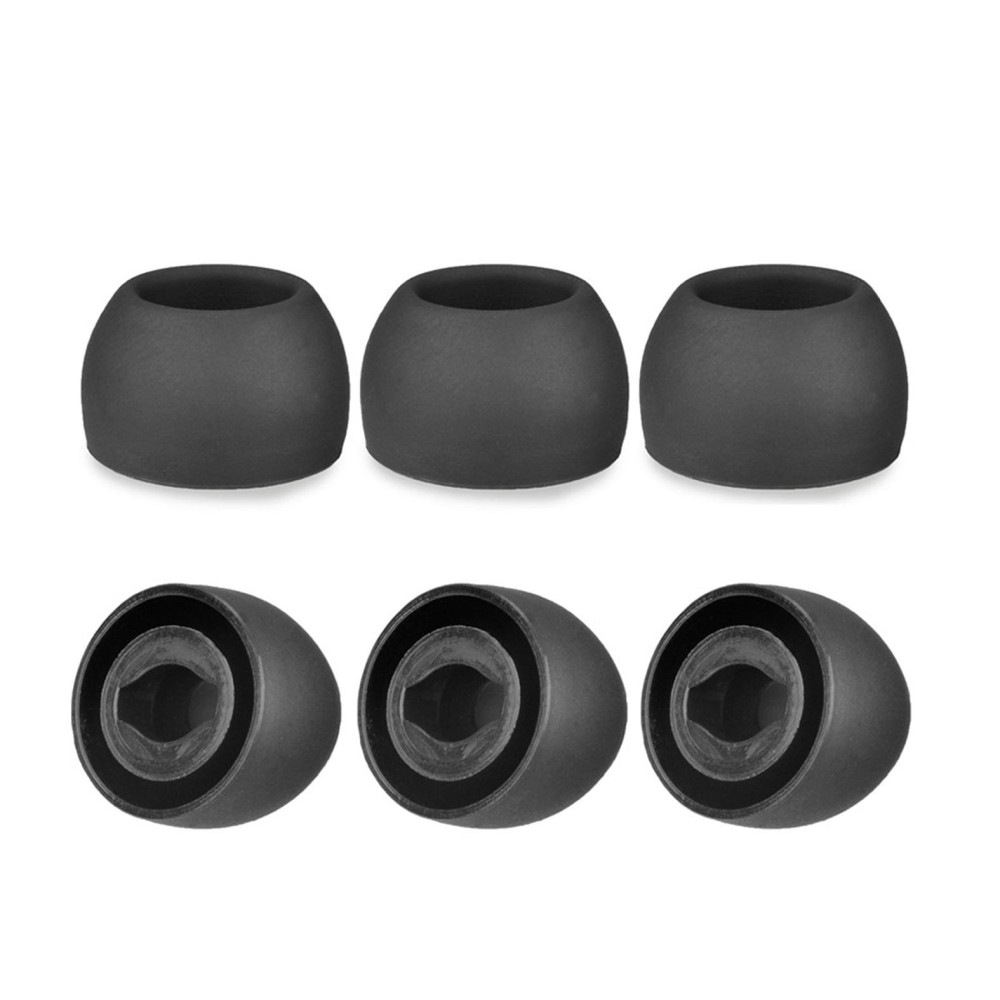 6 PCS Silicone Earplugs For TWS Samsung Galaxy Buds Pro(Medium Black)