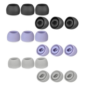 6 PCS Silicone Earplugs For TWS Samsung Galaxy Buds Pro(Medium Black)