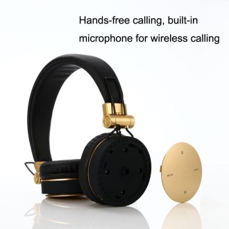 MH10 Sports Folding Card Wireless Bluetooth Subwoofer Headset(Gold)