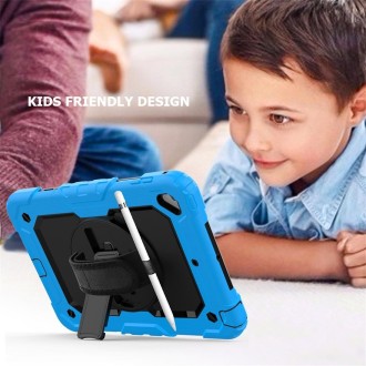 Shockproof Colorful Silica Gel + PC Protective Case for iPad Mini 2019 / Mini 4, with Holder & Shoulder Strap & Hand Strap & Pen