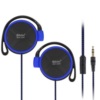 Shini Q940 3.5mm Super Bass EarHook Earphone for Mp3 Player Computer Mobile(Blue No Mic)