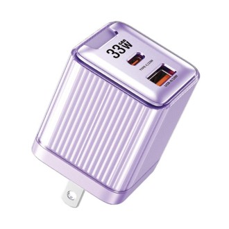 WK WP-U05 Jiltry Series 33W Gallium Nitride USB-C / Type-C + USB Charger, US Plug(Purple)