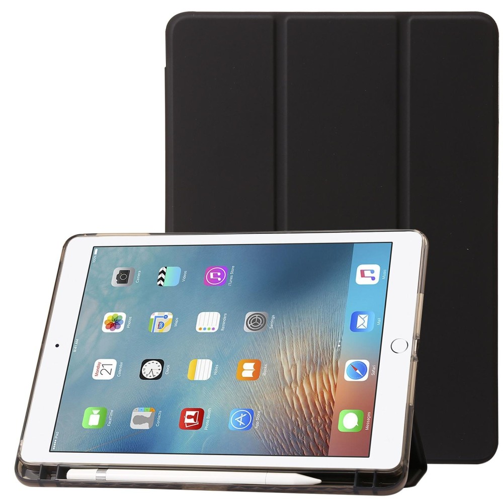 Clear Acrylic Leather Tablet Case For iPad Air 2 / Air / 9.7 2018 / 9.7 2017(Black)