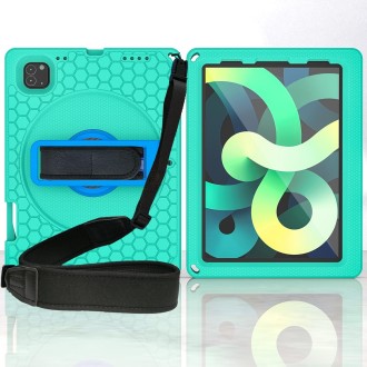 EVA + PC Tablet Case with Shoulder Strap For iPad Pro 11 inch 2020 / 2018 / Air 5 / Air 4(Glacier Green)