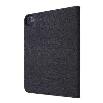 For iPad Pro 11(2020) Horizontal Flip TPU + Fabric PU Leather Protective Tablet Case with Name Card Clip(Black)