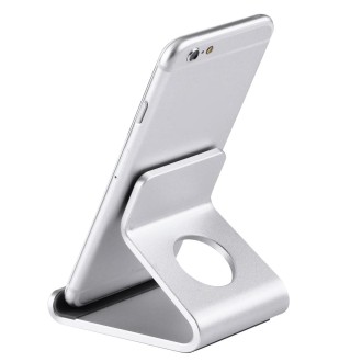 Exquisite Aluminium Alloy Desktop Holder Stand DOCK Cradle For iPhone, Galaxy, Huawei, Xiaomi, LG, HTC and 7 inch Tablet(Silver)