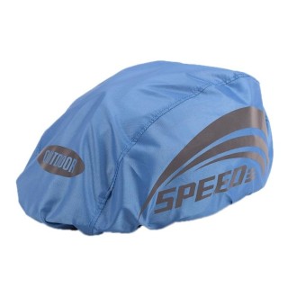 2 PCS Cycling Helmet Rain Cover Outdoor Reflective Safety Helmet Cover, Size: Free Size(Blue (Style 1))