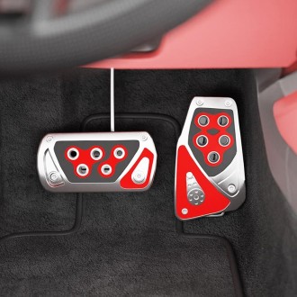 CARFU AC-529A Car New Energy Manual Automatic Transmission Brake Pedal(Red)