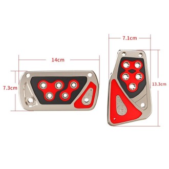 CARFU AC-529A Car New Energy Manual Automatic Transmission Brake Pedal(Red)