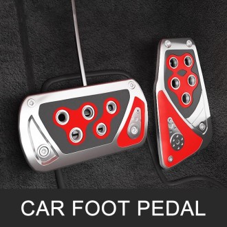 CARFU AC-529A Car New Energy Manual Automatic Transmission Brake Pedal(Red)