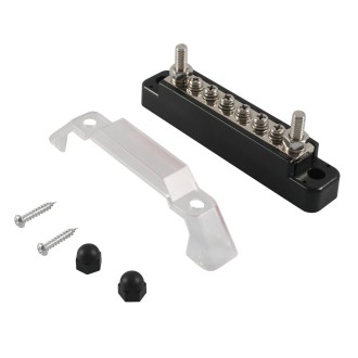 A7460 1 Pair Power Distribution Block 4 x M6 Terminal Studs Positive & Negative with 4 Fixing Screws