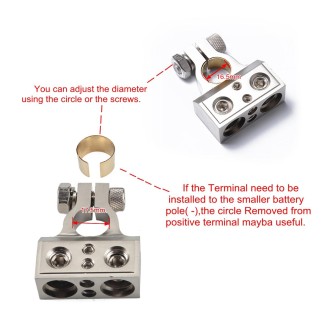 A0111 Car Dual 1/0 & 8 Gauge Positive or Negative Battery Terminal