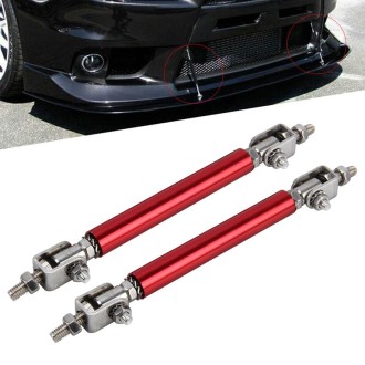 2 PCS Car Modification Large Surrounded By The Rod Telescopic Lever Front and Rear Bars Fixed Front Lip Back Shovel Adjustable S