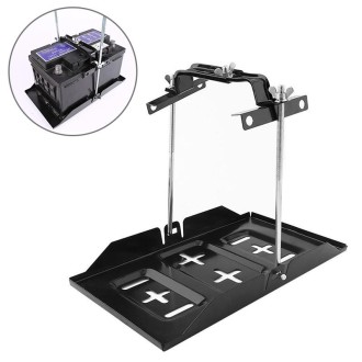 Car Universal Battery Bracket Adjustable Battery Fixed Holder + Base Tray, Size:34.5cm Base + 19cm Bracket