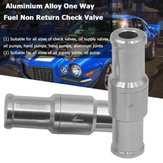 Car Aluminum Alloy Gasoline Fuel Check Valve, Size:M6(Silver)