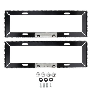 2 PCS Stainless Steel License Plate Frame Simple and Beautiful Car License Plate Frame Holder Universal License Plate Holder Car