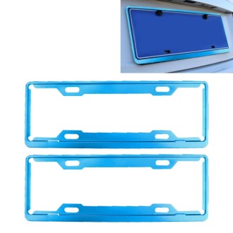 2 PCS Car License Plate Frames Car Styling License Plate Frame Aluminum Alloy Universal License Plate Holder Car Accessories(Blu