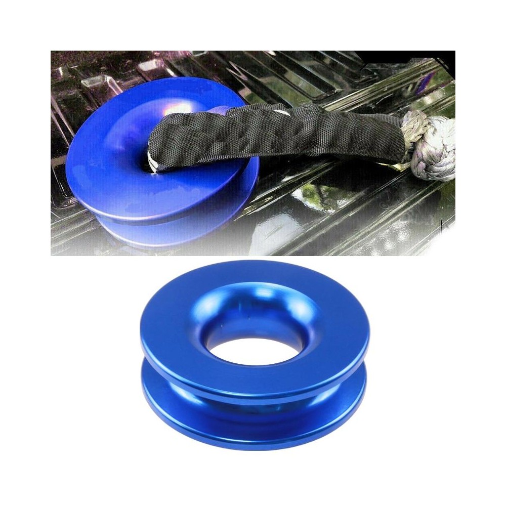 Aluminum Snatch Recovery Ring For 3/8" & 1/2" Rope(Blue)