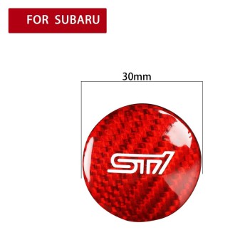 Car Carbon Fiber Engine Start Button Decorative Cover Trim for Subaru BRZ 2013-2019 / 86 2013-2019 (Red)