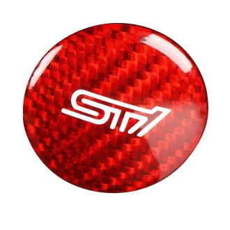 Car Carbon Fiber Engine Start Button Decorative Cover Trim for Subaru BRZ 2013-2019 / 86 2013-2019 (Red)