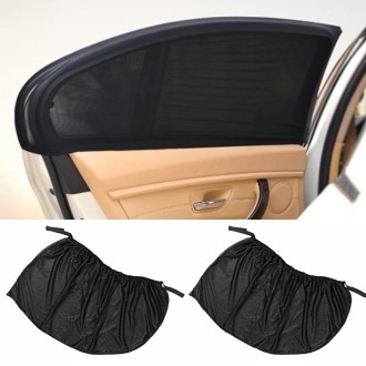 2 PCS Car Shade Block Car Sun Block Window Gauze Shading Net Side Blocking Cover Sun Net Sandbags Side Window Sunshade Cover, Si