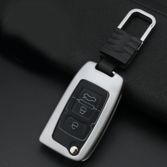 A Style Car Buckle Key Shell Zinc Alloy Car Key Shell Case Key Ring for Geely, Random Color Delivery