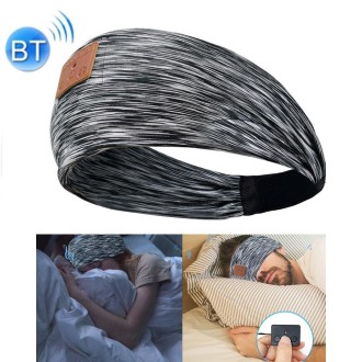 Bluetooth Wireless Headband Quick Drying Sleeping Headphones with HD Speakers(Stripe Black)