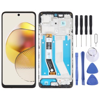 Original LCD Screen For Motorola Moto G73 Digitizer Full Assembly With Frame