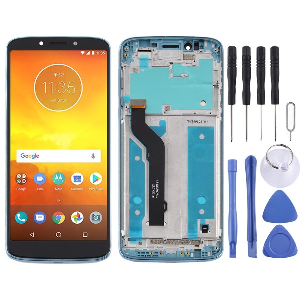 TFT LCD Screen for Motorola Moto E5 Plus Digitizer Full Assembly with Frame(Blue)