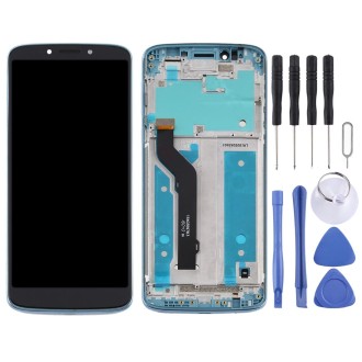 TFT LCD Screen for Motorola Moto E5 Plus Digitizer Full Assembly with Frame(Blue)