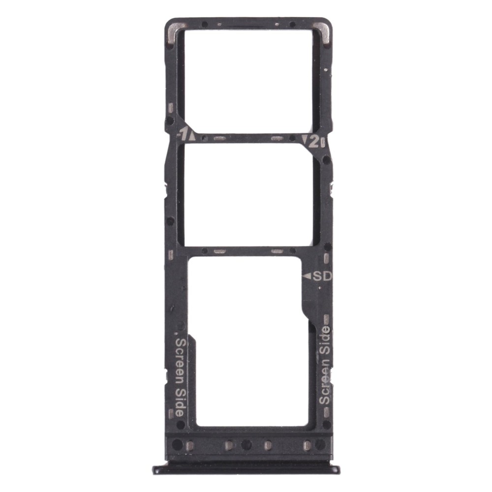 For Infinix HOT 7 Pro (X625B) SIM Card Tray + SIM Card Tray + Micro SD Card Tray (Black)