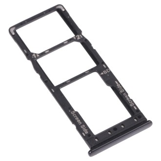 For Infinix HOT 7 Pro (X625B) SIM Card Tray + SIM Card Tray + Micro SD Card Tray (Black)