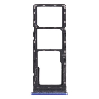 For Tecno Spark 6 Air KE6 KE6J KF6 SIM Card Tray + SIM Card Tray + Micro SD Card Tray (Blue)