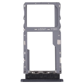 For Alcatel 3V 2019 5032 5032D 5032A 5032J SIM Card Tray + Micro SD Card Tray (Black)