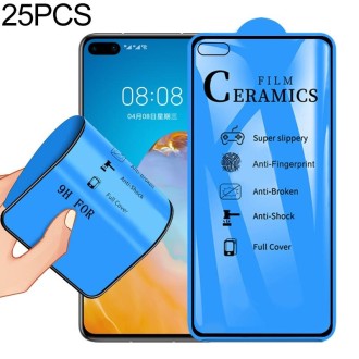 25 PCS For Huawei P40 2.5D Full Glue Full Cover Ceramics Film