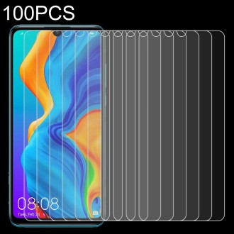 100 PCS 0.26mm 9H 2.5D Tempered Glass Film for Huawei P30 Lite