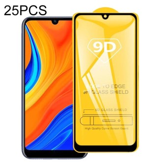 For Huawei Y6s (2019) 25 PCS 9D Full Glue Full Screen Tempered Glass Film