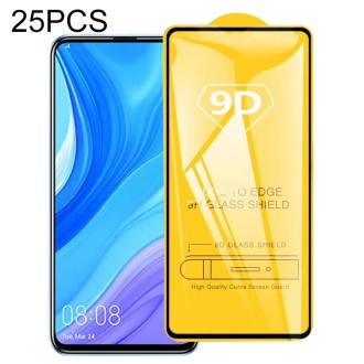 For Huawei P Smart Pro 2019 25 PCS 9D Full Glue Full Screen Tempered Glass Film