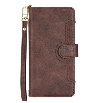 For Doogee S88 Pro / S88 Plus Litchi Texture Zipper Leather Phone Case(Brown)