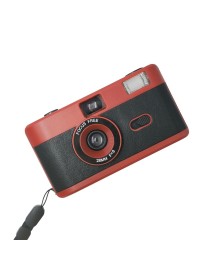 R2-FILM Retro Manual Reusable Film Camera for Children without Film(Red+Black)
