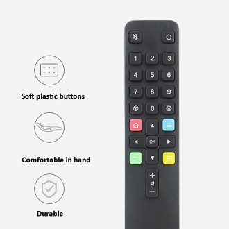 For TCL TV Remote Control  ARC801L RC801LDCI1 49p3 55p3, Etc.(Black)